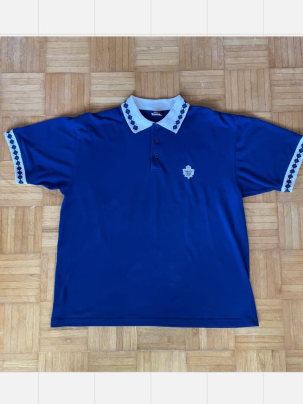 Toronto Maple Leafs Blue Polo Shirt Mens L